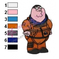 Peter Griffin Armageddon Family Guy Embroidery Design